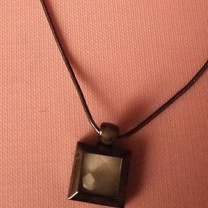 VINTAGE Butler Signed Modern Square Pendant necklace